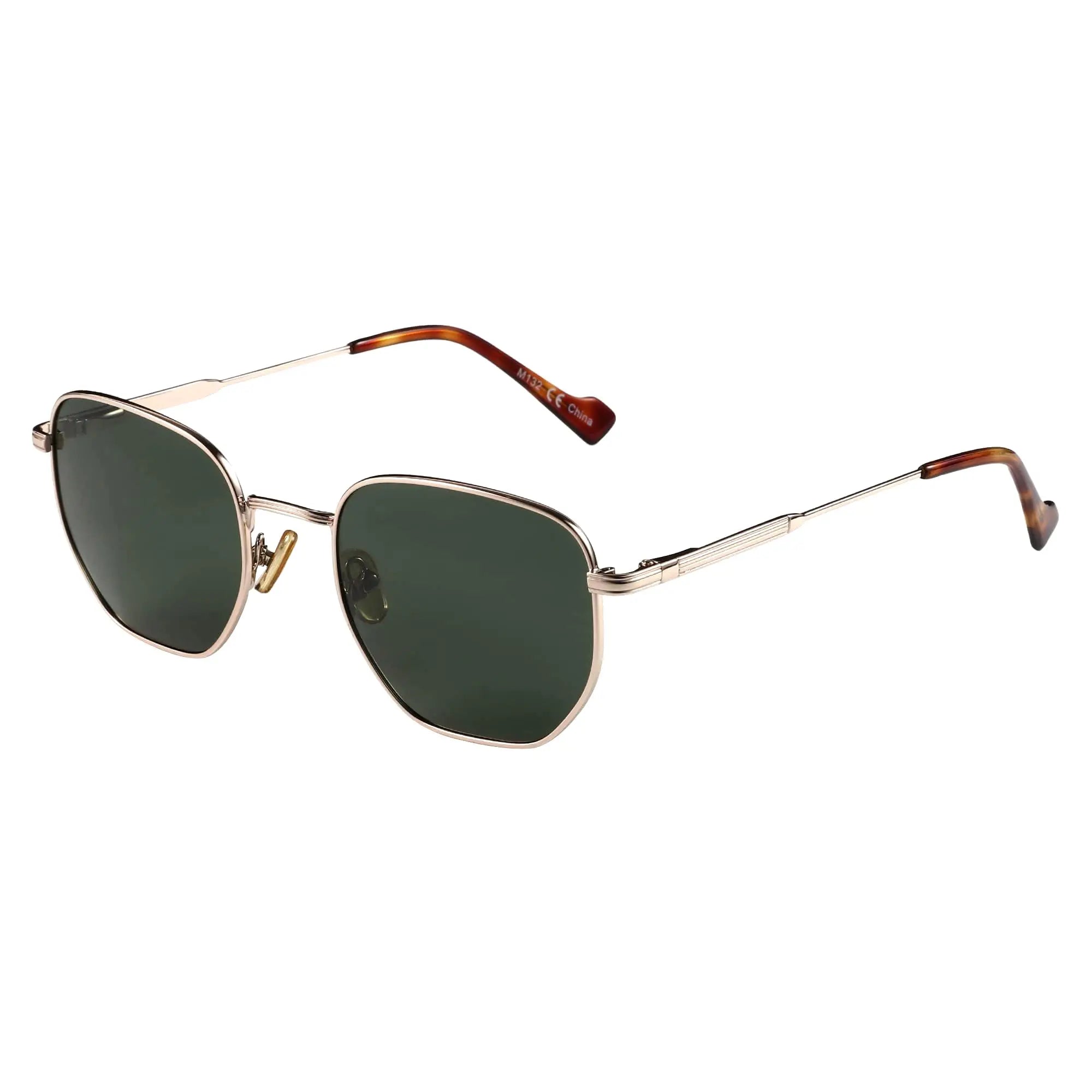 ZENOTTIC Hexagon Polarized Retro Sunglasses for Men Women-Vintage Metal Frame Design UV Protection Trendy Fashion Shades
