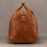 Natural Cowskin Travel Bags Waterproof Men's Leather Overnight Bag Handbag For Plane Luggage Men Male Weekend Bag Business 55cm