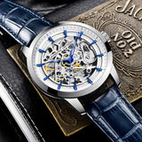 PAGANI DESIGN 2026 New Skeleton Men's Mechanical Watches Top Luxury Automatic Watch Men Blue Leather Waterproof Wrist watch Men