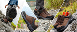 GOLDEN CAMEL Hiking Shoes for Men Waterproof Outdoor Low-top Hiking Boots Leather Men's Trekking Shoes Walking Male Sneakers New