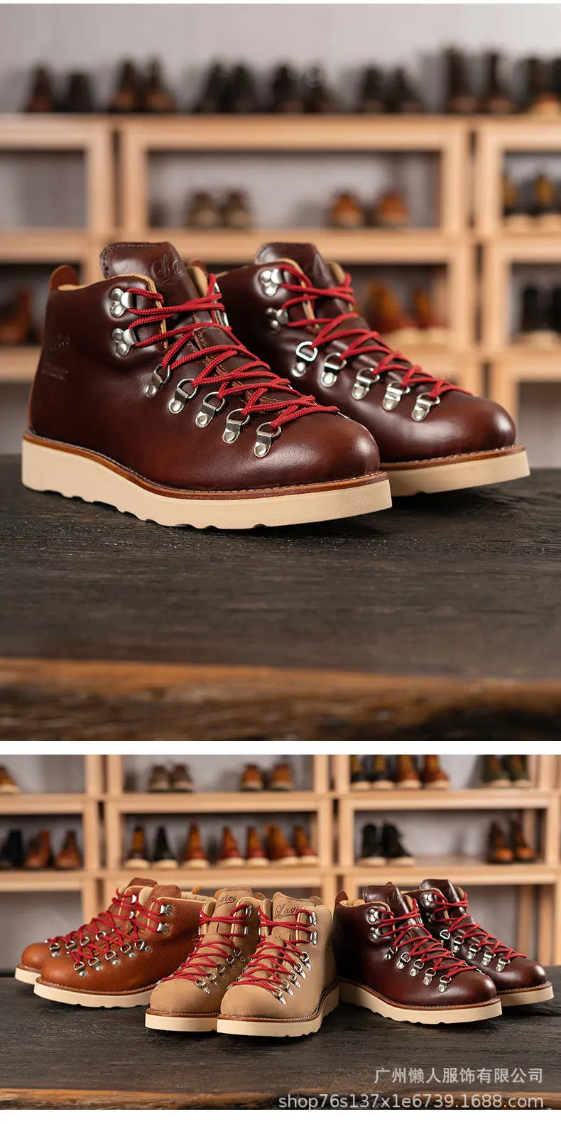 LAGIES cow leather Hiking shoes walking boots men Goodyear shoes trendy casual ankle shoes walking trekking outdoor sneakers