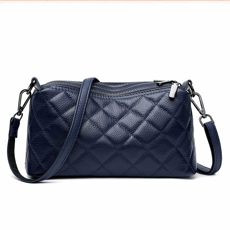 Designer 3 Layers Women's Handbag Cow Leather Female Tote Sac Luxury Soft Solid Genuine Leather Shoulder Crossbody Bag For Women