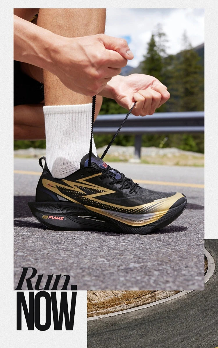 361 Degrees Flame 3.5 Men Running Shoes Carbon Plate Racing Marathon Professional Cushioning Anti-slip Male Sneaker 672512215F