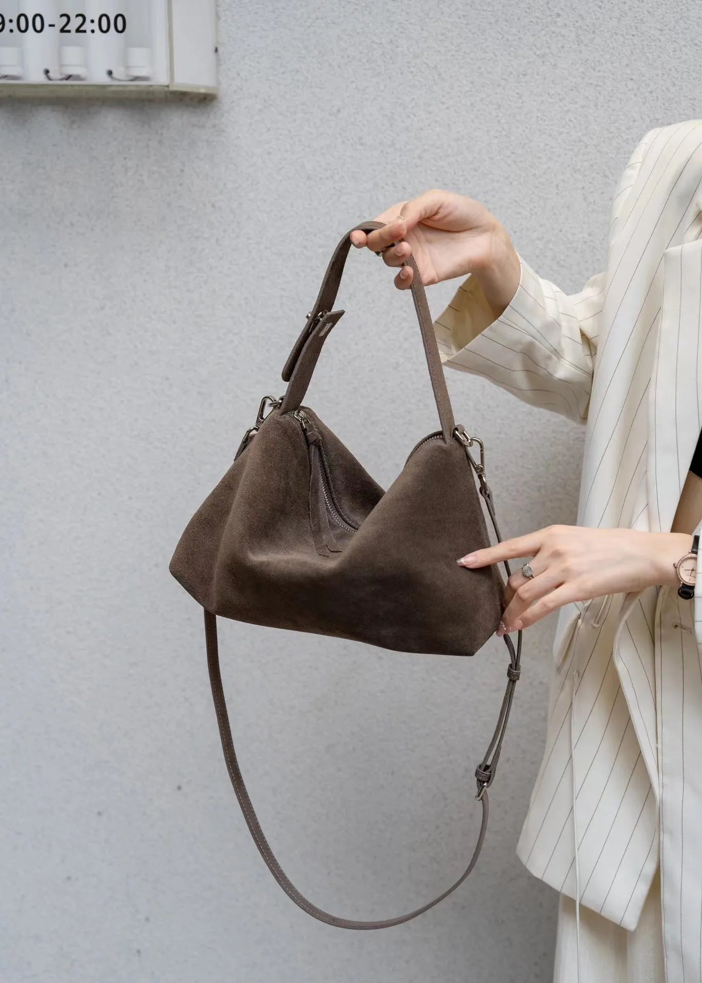 Luxury Suede Boston Tote
