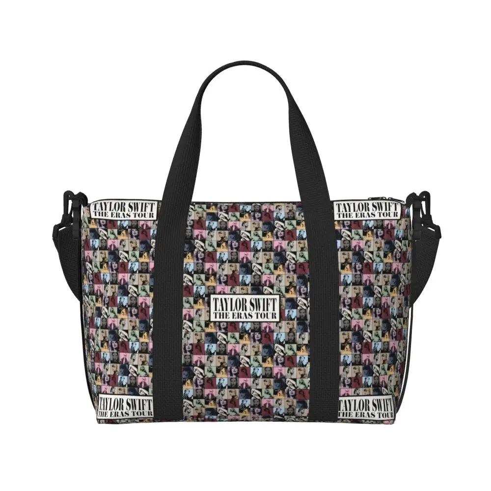 Custom The Eras Tour 1989 Taylor's Swift's American Pop Singer Tote Bag Women Large Capacity Beach Gym Travel Bags