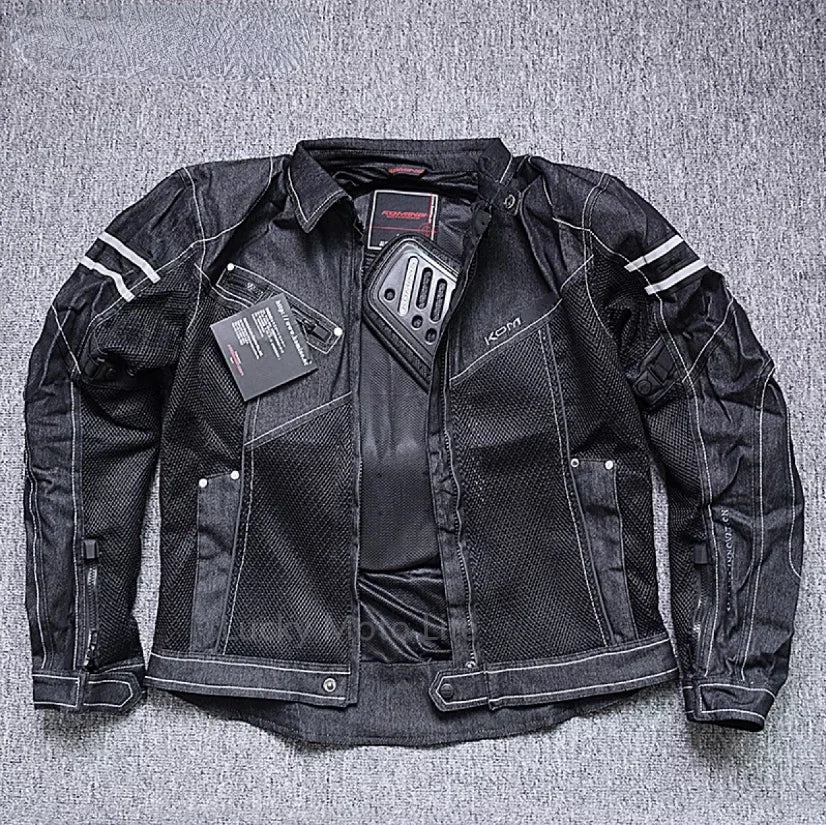 High-Performance Breathable Denim Racing Jacket