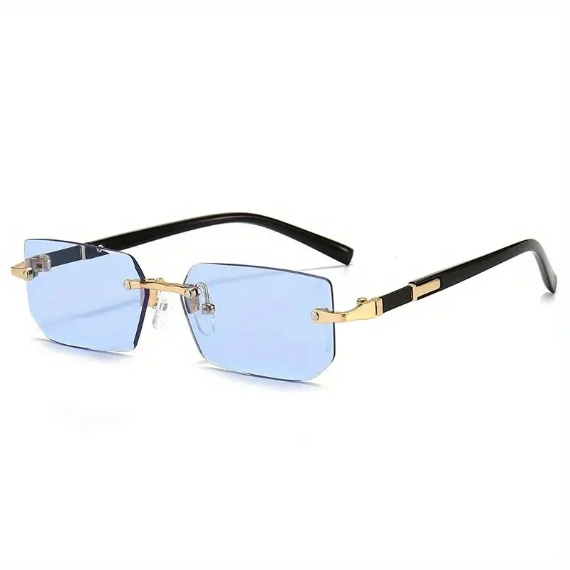 Rimless Rectangle Sunglasses for Women & Men