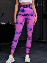 Women's 3D Tie-Dye Seamless Push-Up Leggings