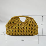 Fashion Straw Clip Shell Clutch Bag for Women Designer Paper Woven Handbags Casual vintage Handmade Summer Beach Bag 2026