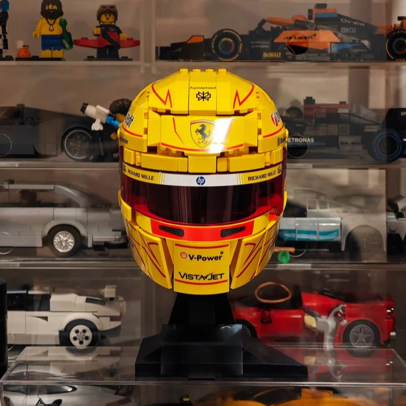 Building Blocks Set Lewis Hamilton Helmet DIY Assembling Model 2026 New Ornament Toys for Adults Birthday Festival Gifts