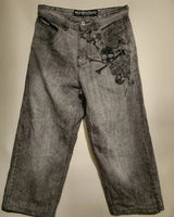 Harajuku Vintage Washed Gray Jeans