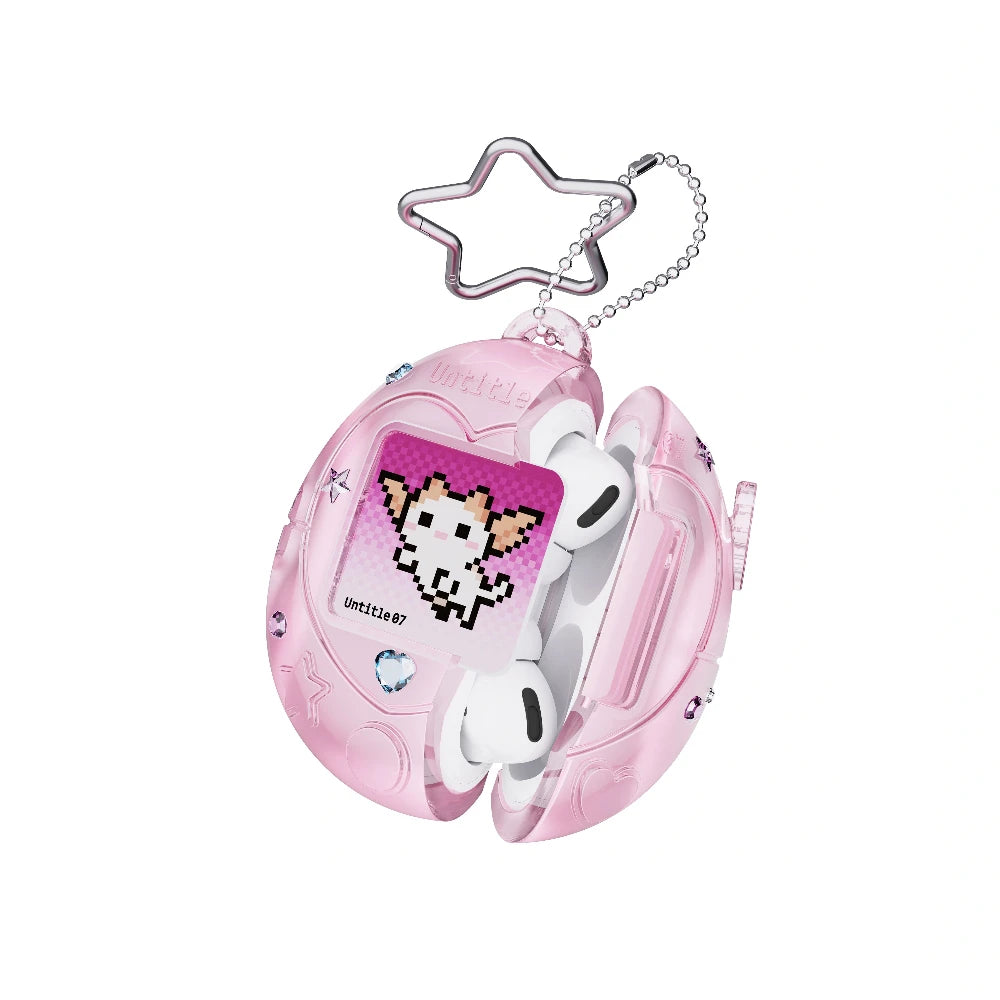 Tamagotchi Style AirPods Case – Silicone with Cartoon Lanyard