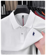 Premium Cotton Embroidered Long Sleeve Polo Shirt
