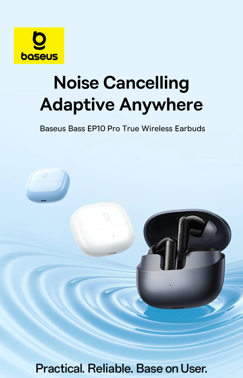 Baseus Bass EP10 Pro ANC Earbuds – Hi-Res LDAC Wireless