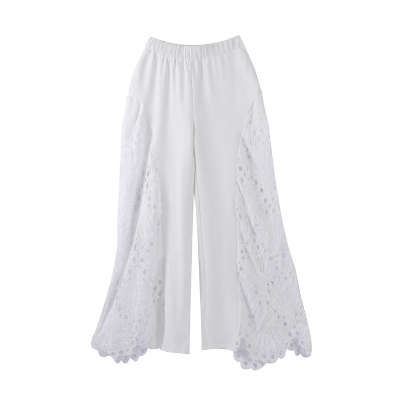 Strapless Eyelet Two-Piece Set