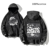 Retro Arctic Monkeys Printed Hoodie | Vintage Rock Streetwear