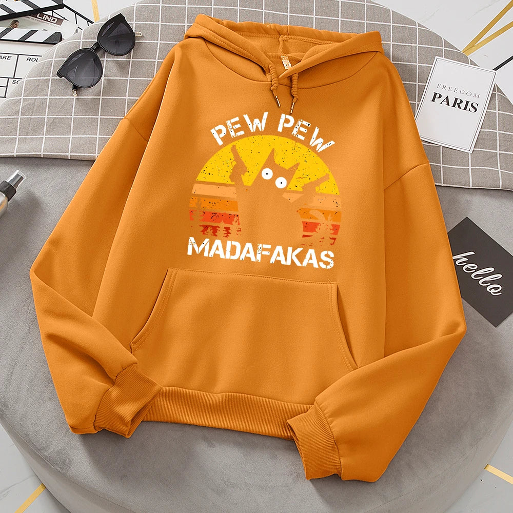 Pew Pew Madafakas Cat Hoodie