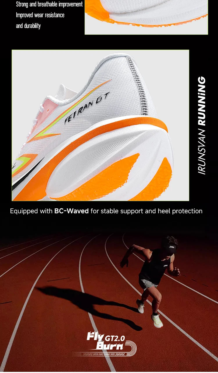 IRUNSVAN T800 Carbon Plate Running Shoes - Lightweight Racing Shoes for Men & Women - Marathon Training, Cushioned & Anti-Slip