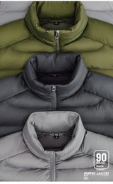 Maden Men's Lightweight Down Jacket | Stand Collar Puffer