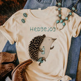 Hedgehog tshirt women comic streetwear summer t shirt female comic 2000s designer clothes