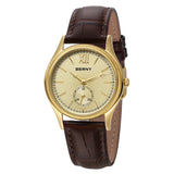 BERNY Luxury Watches for Men Classic Elegance Slim Dress Gold Quartz Men's Watch Leather Strap Fashion Business Wristwatch