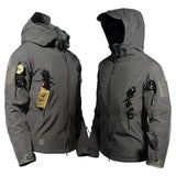 Men's Fleece Tactical Parka & Cargo Jacket Set