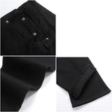 Male Bell Bottom Denim Trousers Slim Black Boot Cut Jeans Men's Clothing Casual Business Flares Pants