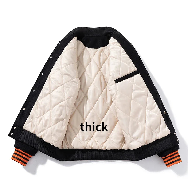 Retro Embroidery Varsity Jacket
