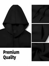 Men's Winter-Spring Hooded Sweatshirt with Skull Pattern for Casual Roller Skating Hip-Hop Streetwear