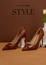 CHCH Women's Pointed Toe Ankle Strap Platform Heels