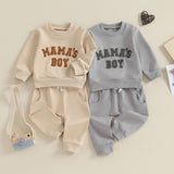 Baby Boy 2-Piece Fall/Winter Outfit | Letter Print Crewneck Sweatshirt & Joggers (0-3Y)