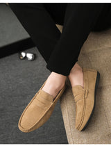 2026 Casual Men's Shoes Versatile Comfortable Work Shoes Driving Loafers Black, Grey, Khaki Three-Colour