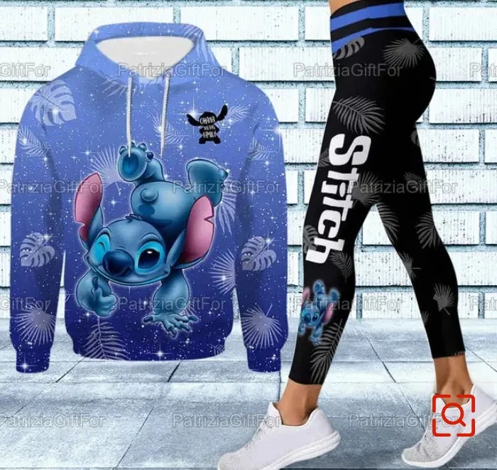 Disney Mickey & Minnie Mouse Hoodie & Leggings Set | Women's Athletic Tracksuit