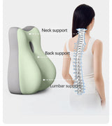 Ergonomic Memory Foam Waist Cushion Green Contoured Tummy Pillow Multi-Functional Support Pillow for Prone Sleep & Reading