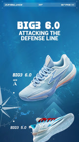 361 Degrees BIG3 6.0 Men's Basketball Wear-Resistant Non-slip Shock-absorbing Rebounding Actual Combat Sneakers Male 572521110