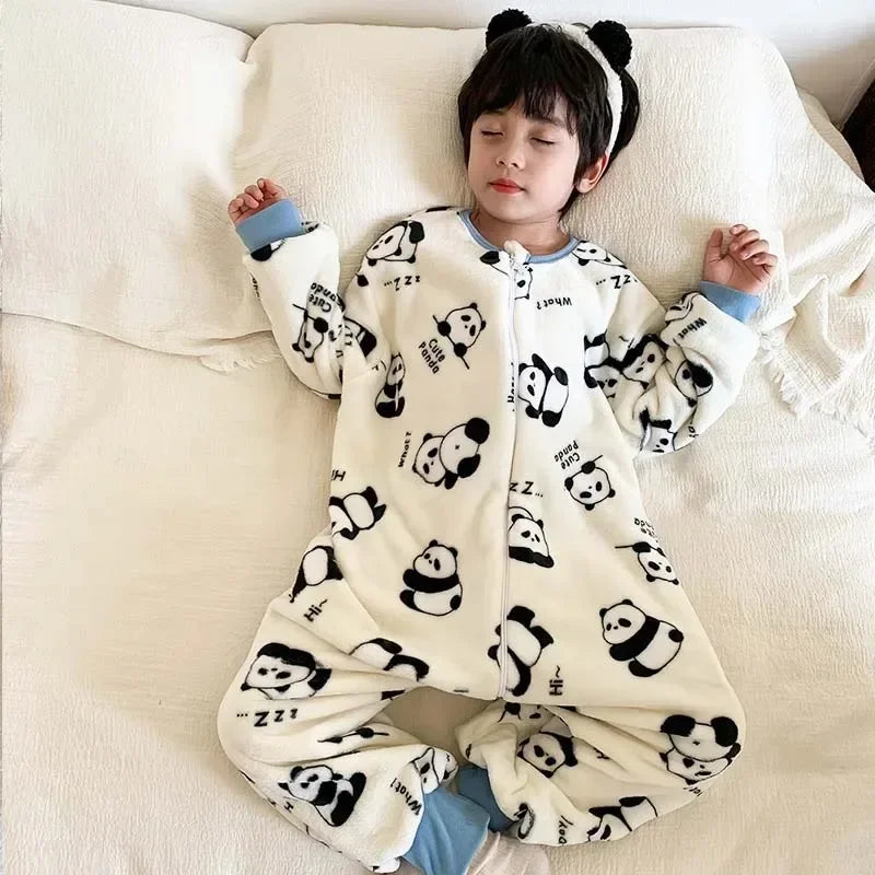 Cozy Cartoon Flannel Kids' Pajamas