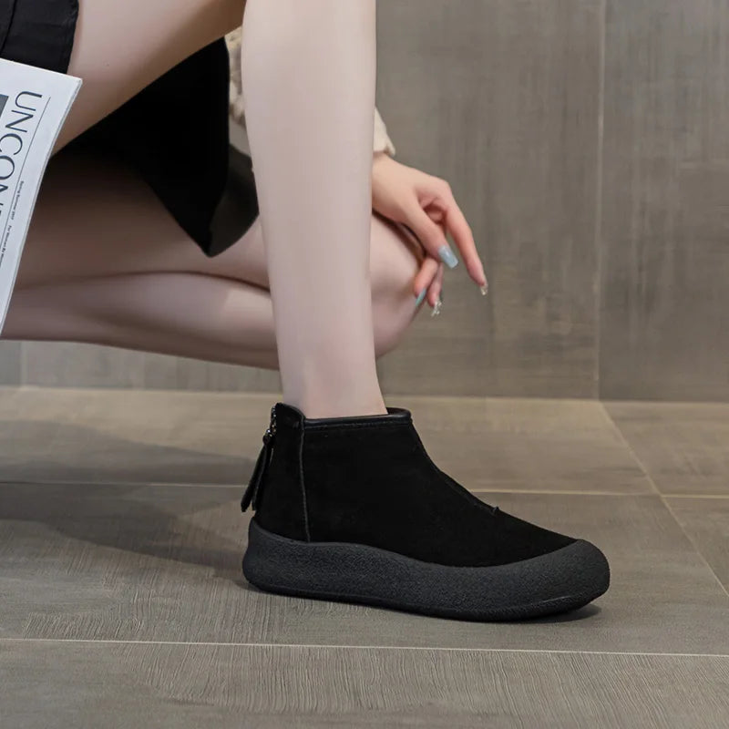 Premium Genuine Leather Winter Snow Boots
