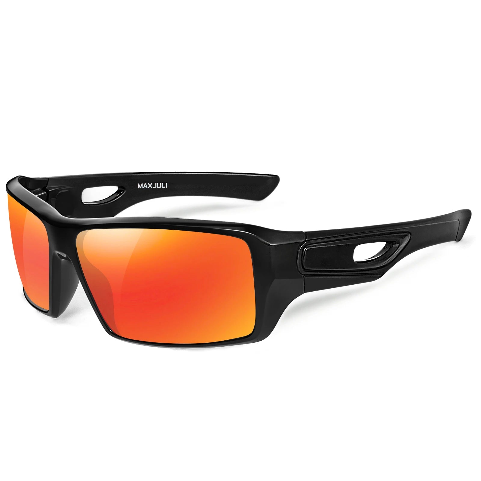 MAXJULI Polarized Sunglasses Wrap Around Sports Sunglasses for Big Wide Heads Men Women UV400 Sun Glasses 8232