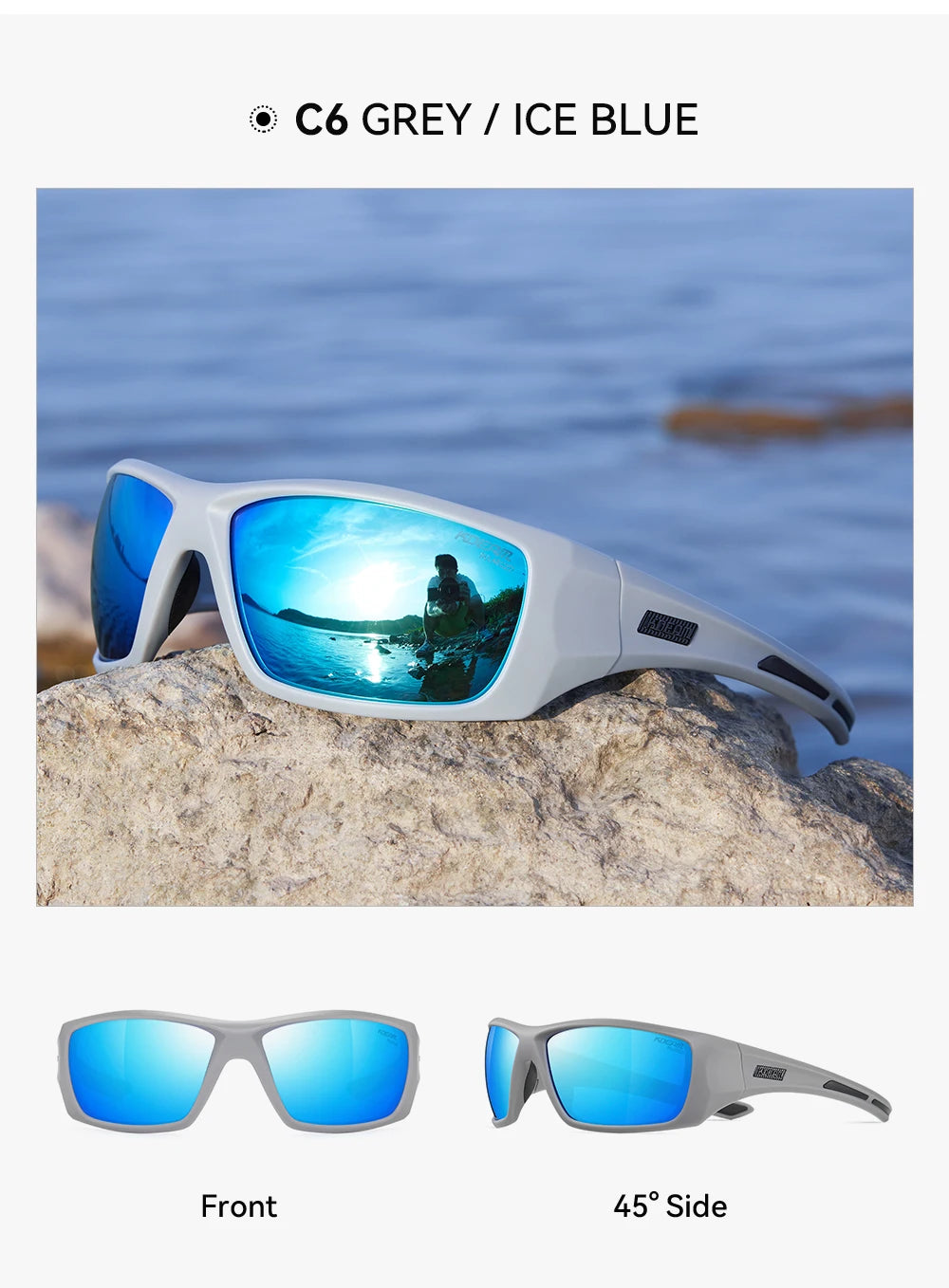 KDEAM Men's Polarized Cycling Sunglasses – TR90 Frame