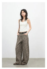 CHIC VEN New Women Jeans Loose Casual High Waist Wide Leg Denim Pants Paisley Female Trousers Spring Autumn 2026