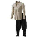 Men's Medieval Costume Set in Cotton Linen