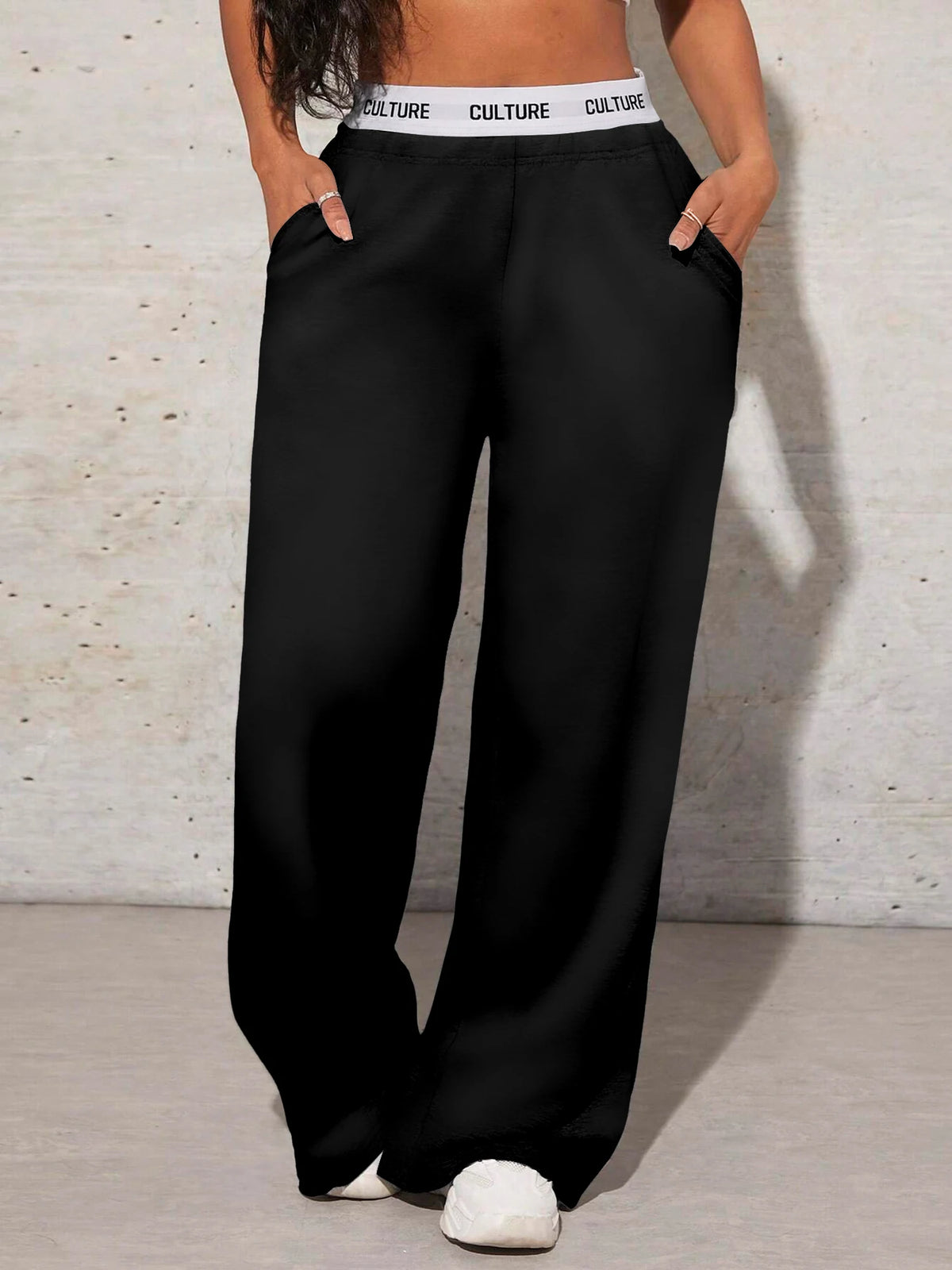 Women's High-Waisted Wide-Leg Casual Pants