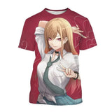 Trendy Men's 3D Personalized T-shirt Japanese Kitagawa Shinrikyo Girls' Printed 3D Pattern Breathable Summer Short Sleeve