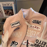 Retro Embroidered Unisex Moto Jacket