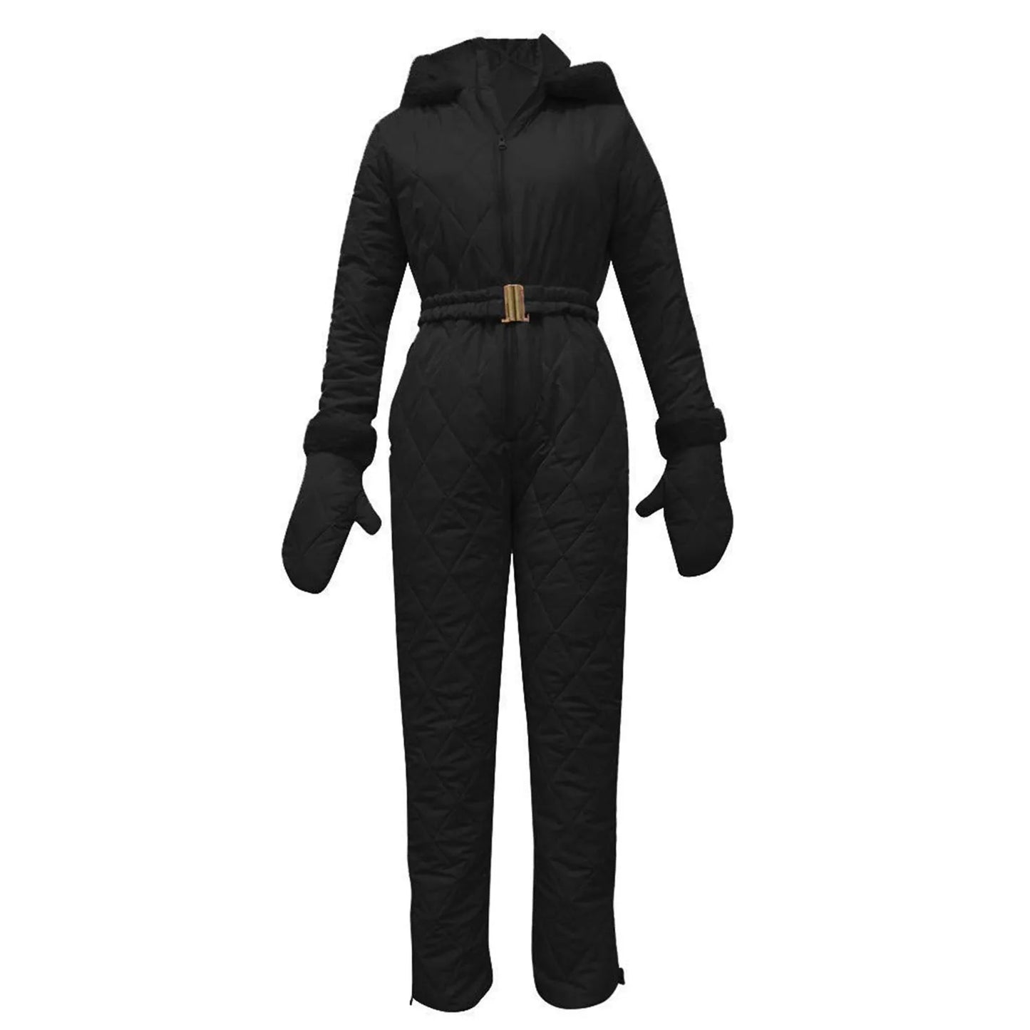 Waterproof One-Piece Ski Suit – Insulated Winter Hooded Jumpsuit