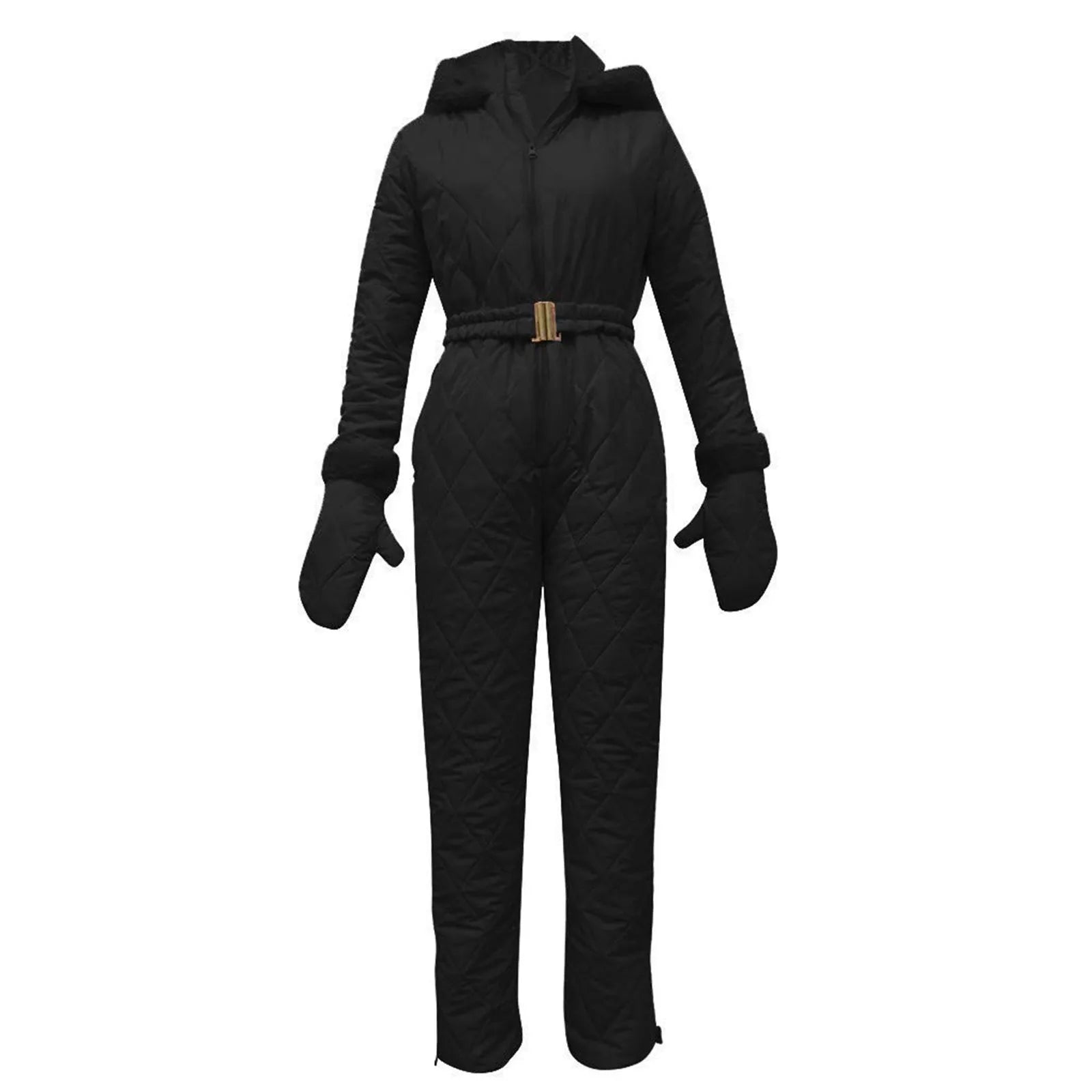 Waterproof One-Piece Ski Suit – Insulated Winter Hooded Jumpsuit