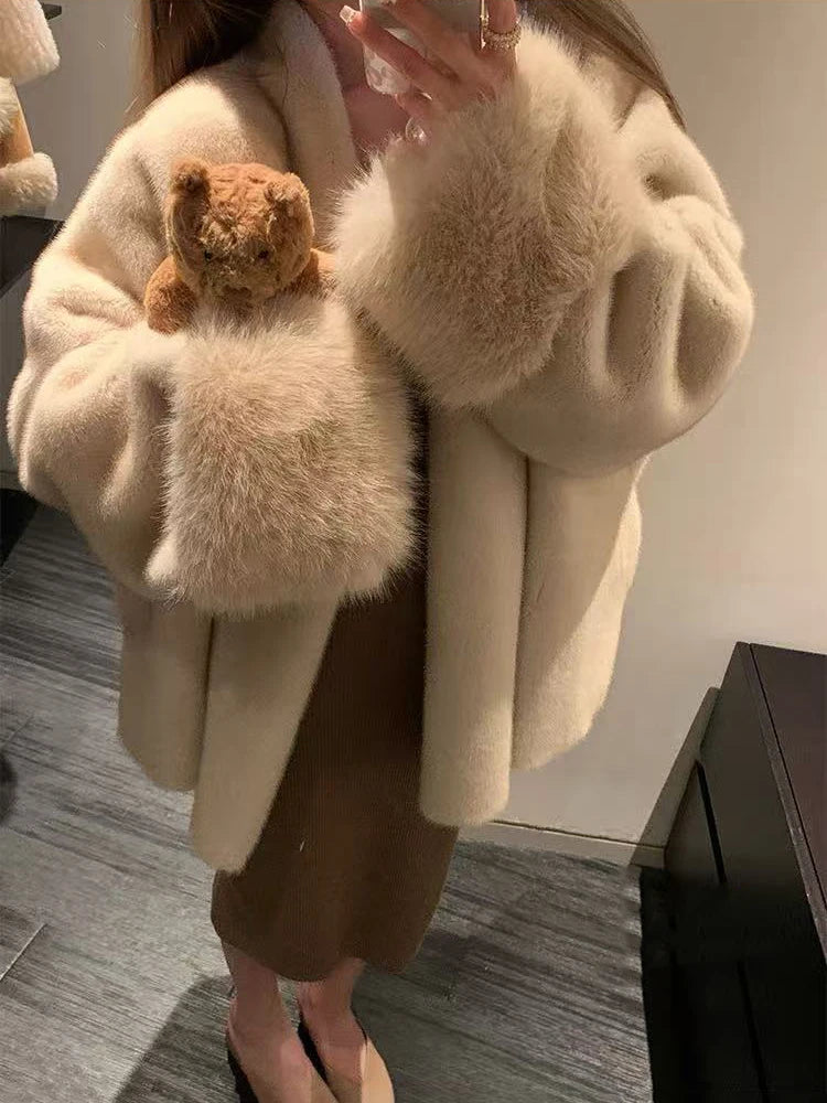 Women's Faux Mink Fur Coat – Loose Fit