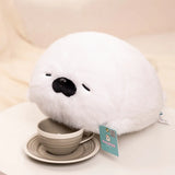 High Quality Cartoon Earphone Seal Sea Otter Plush Toy Ball Round Cushion Throw Pillow for Kids Birthday Gift School Nap Sleep
