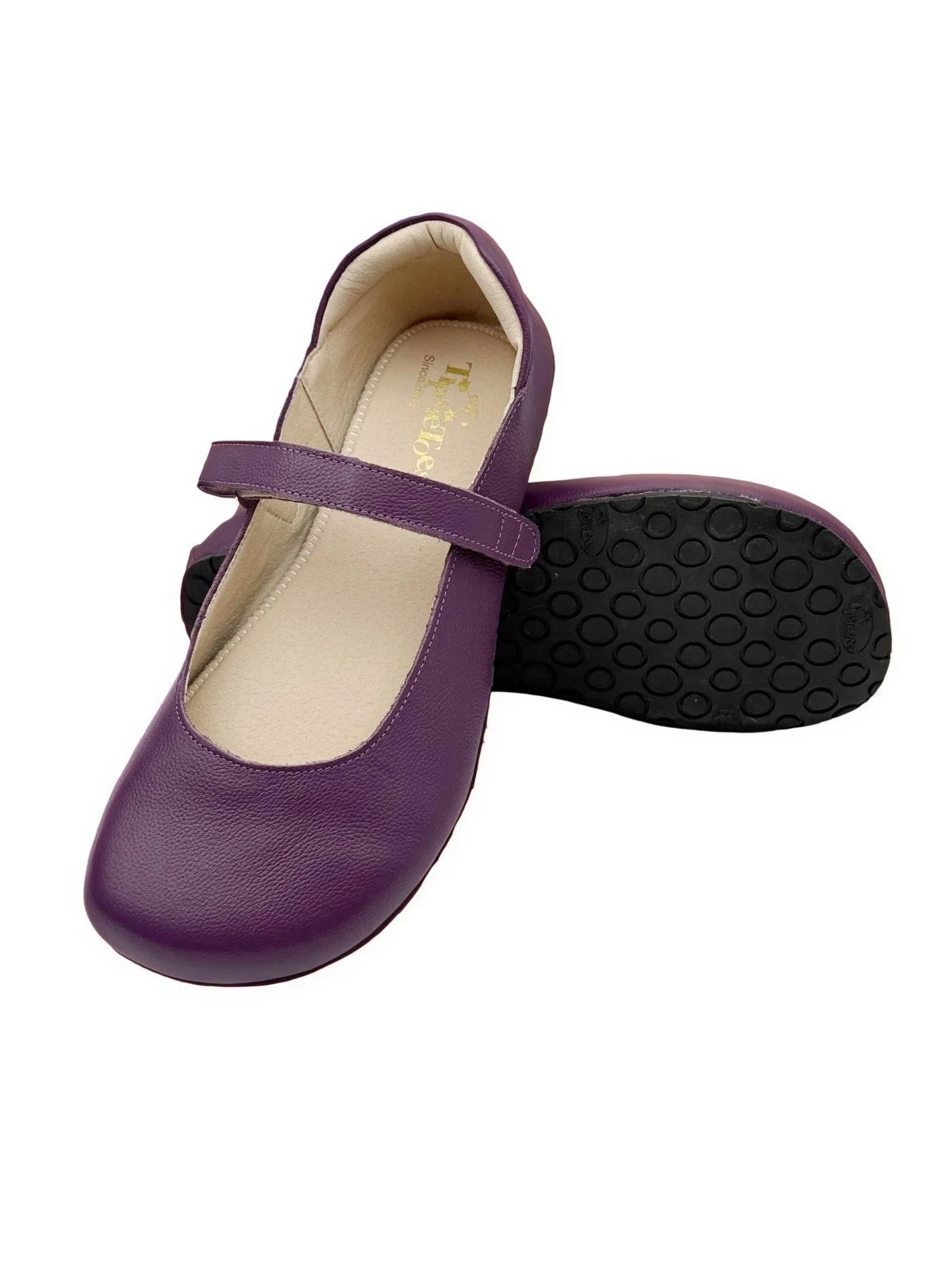 Tipsietoes 2026 Sprinng Autumn Barefoot Cow Suede Genuine Leather Women Ballerina With Zero Drop Flat Soft Sole Wider Toe Box