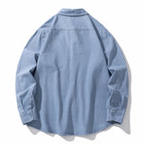 Classic Black Denim Shirt Men's Autumn New Fashion Loose Korean Casual Long-sleeved Jean Shirts Comfortable Male Clothes